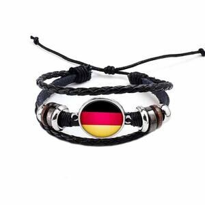 New Germany Leather Adjustable Bracelet, Soccer, World Cup